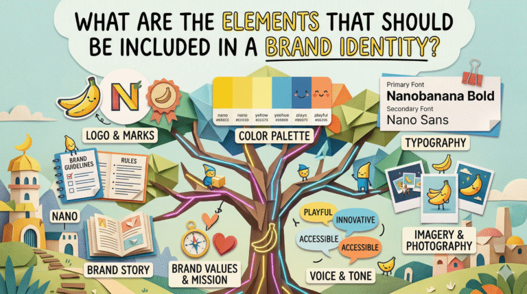 Element that make up a Brand identity hero image